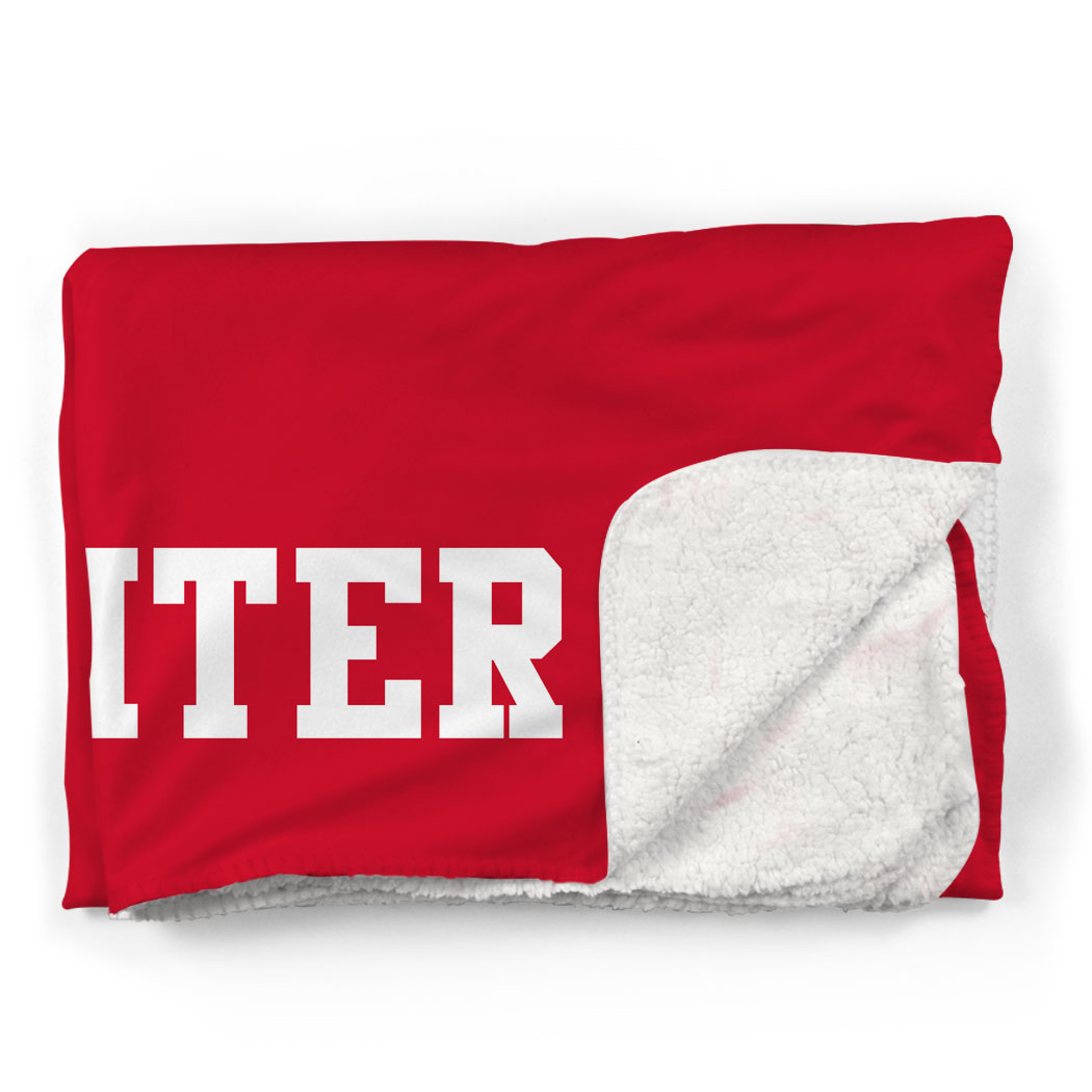 Hockey Sherpa Fleece Blanket - Personalized Goalie Player ...