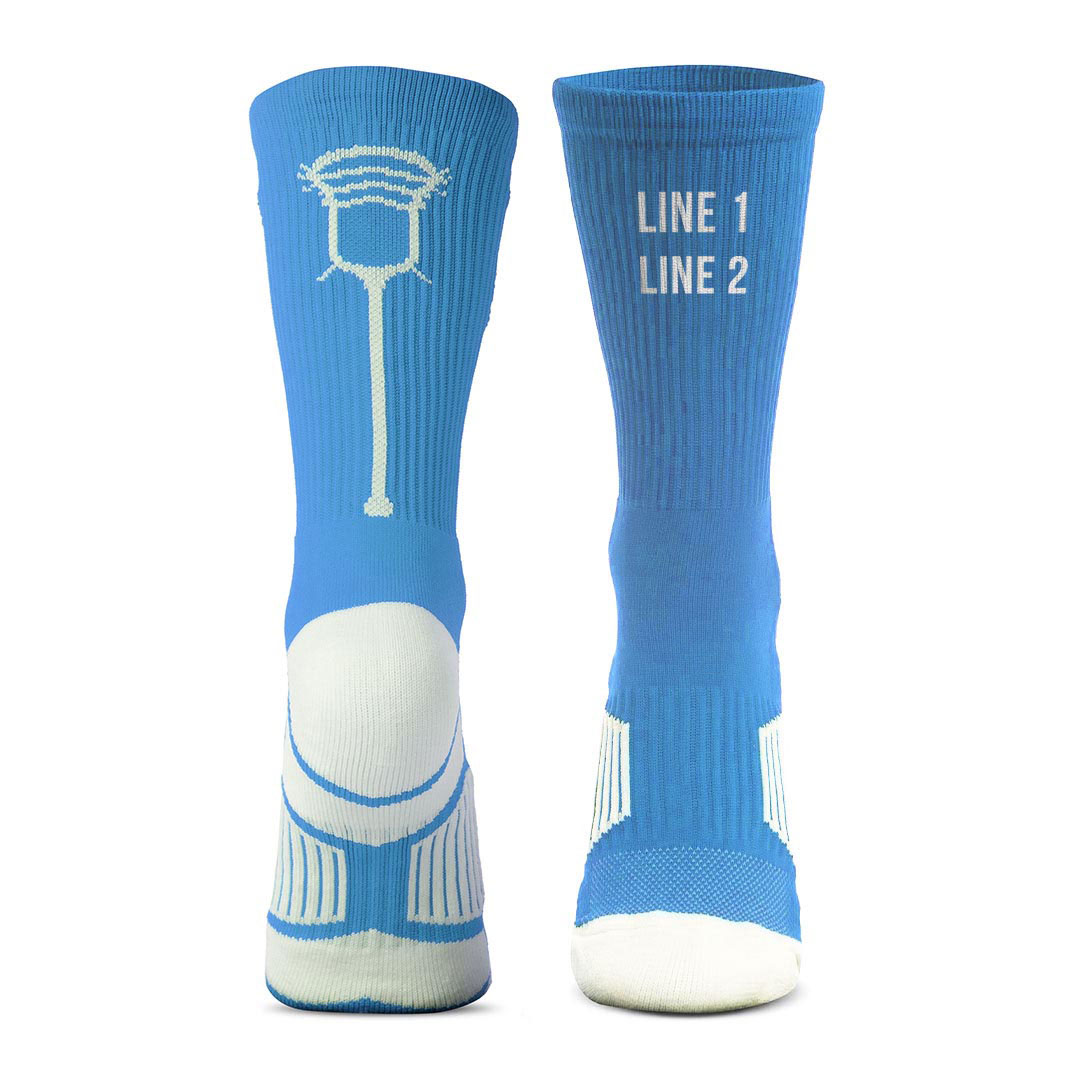 Custom Lacrosse Woven Mid-Calf Socks - Logo - Personalization Image