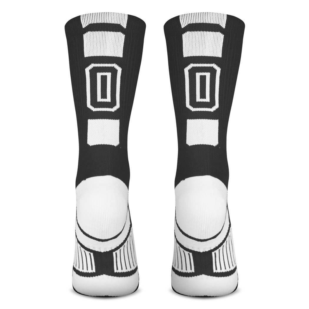 Gray /& Blue Athletic Socks by ChalkTalkSPORTS Custom Team Number Mid-Calf Crew Socks