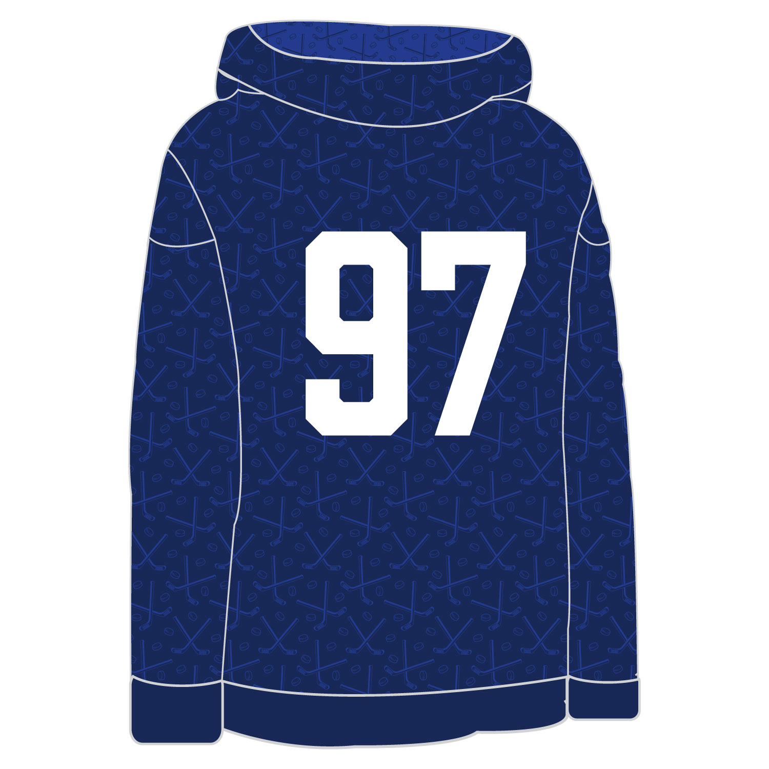 Hockey Hoodie - DYHA - Navy - Personalization Image