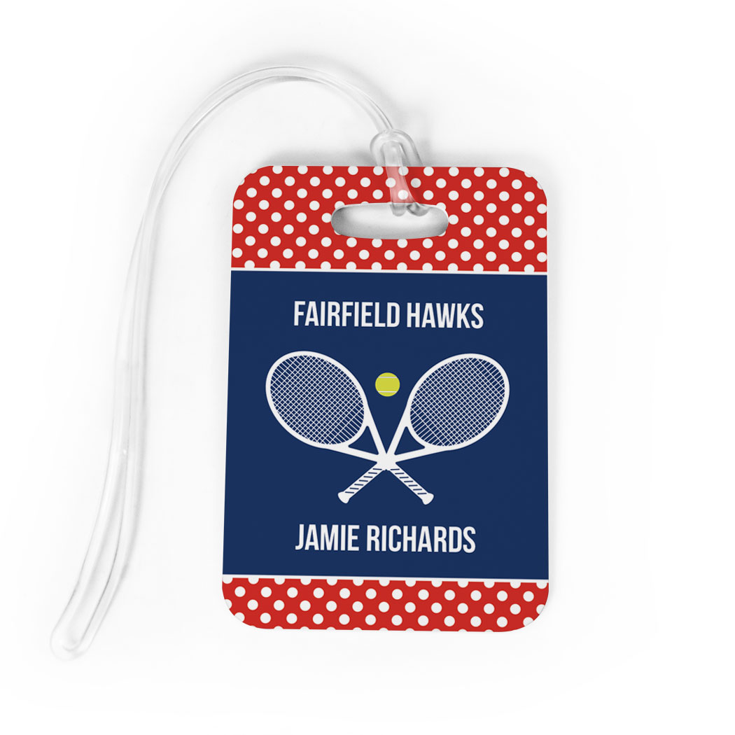 Tennis bag tags personalized store