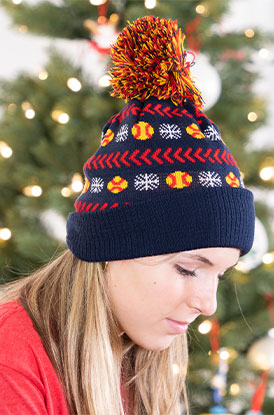 Shop Softball Snowflake Knit Hat