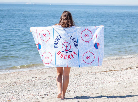 Shop Our Hockey Hooded Beach Towels