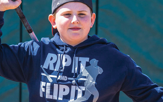 Shop Rip It Flip It Baseball Hooded Sweatshirt