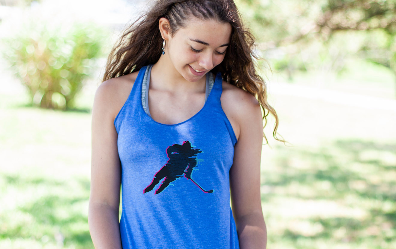 Shop Hockey Girl Tank Tops