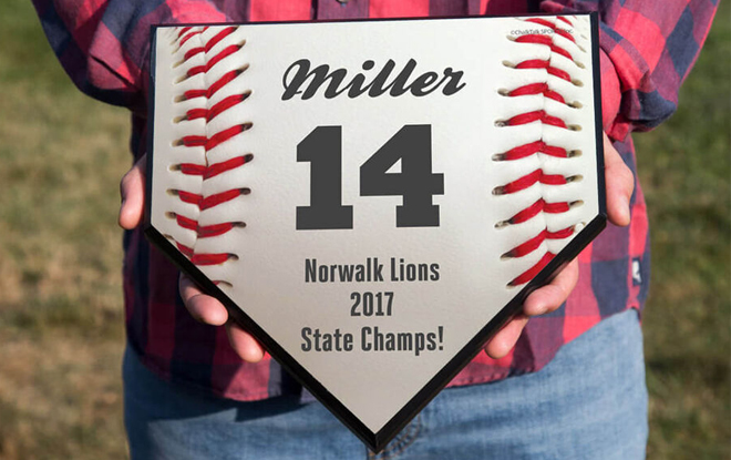 Shop Our Home Plate Baseball Plaques