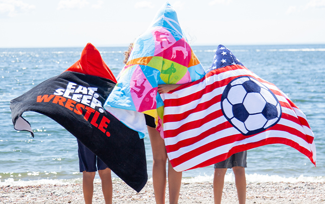 Shop Our Hooded Sports Beach Towels