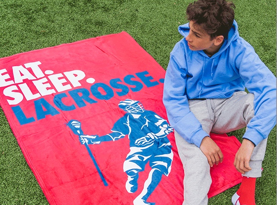 Shop Eat Sleep Lacrosse Blanket