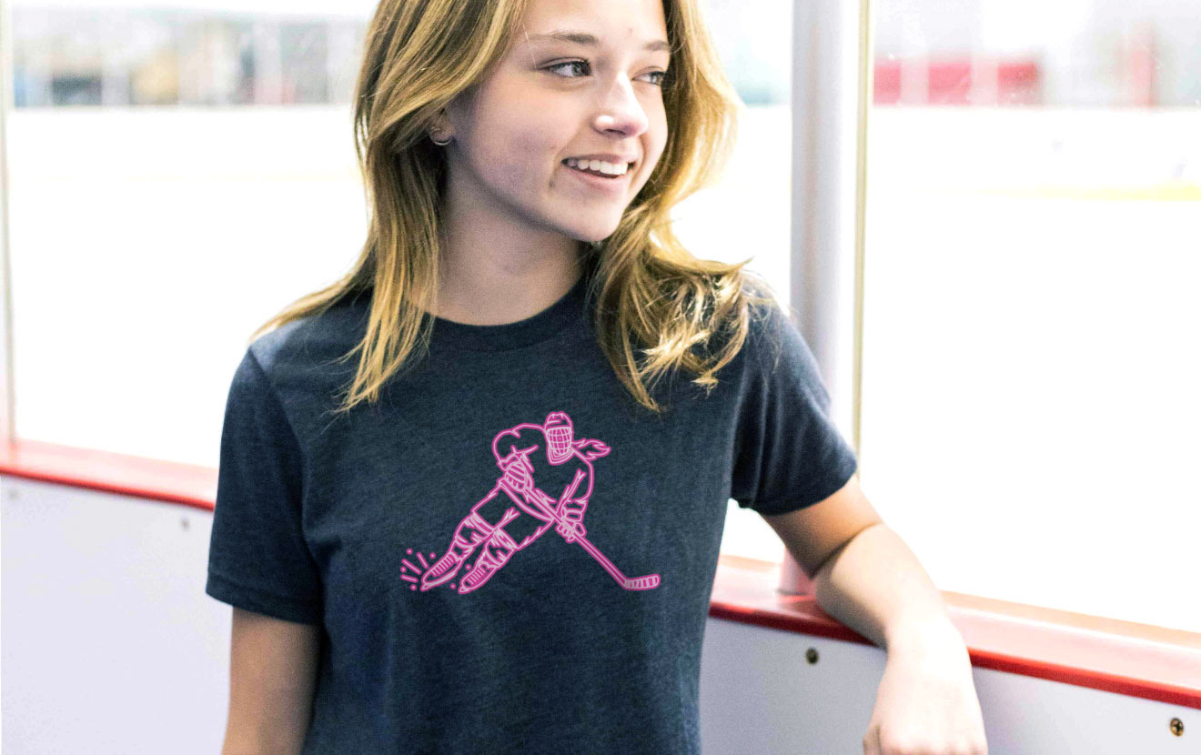 Shop Hockey Girl Fitted Tees