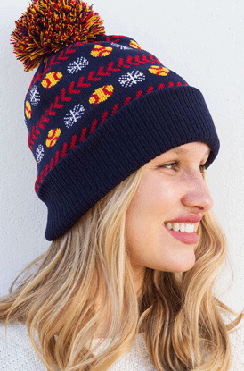 Shop Softball Snowflake Knit Hat