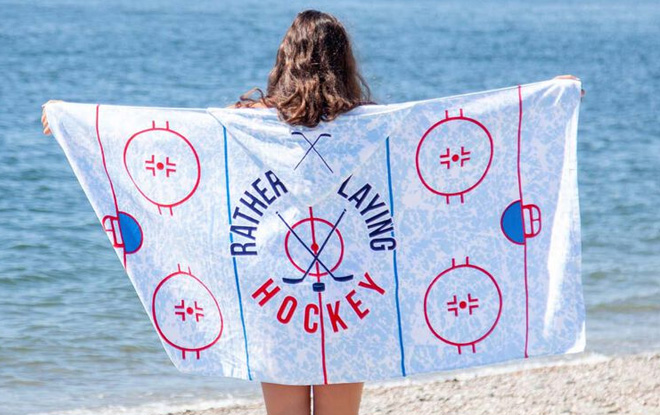 Shop our Rather Be Playing Hockey Hooded Towel