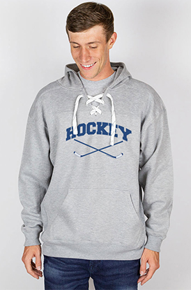 Guy In Hockey Crossed Sticks Lace Sweatshirt