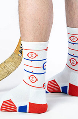 Shop Hockey Rink Woven Mid Calf Socks
