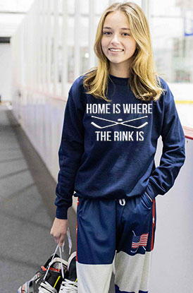 Shop Home is Where the Rink is Crew Neck