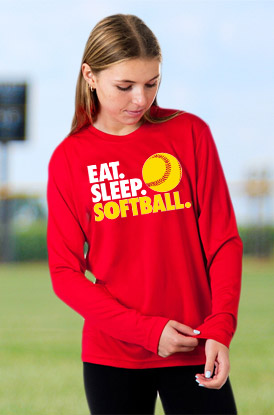 Shop Our Softball Long Sleeve Performance Tees