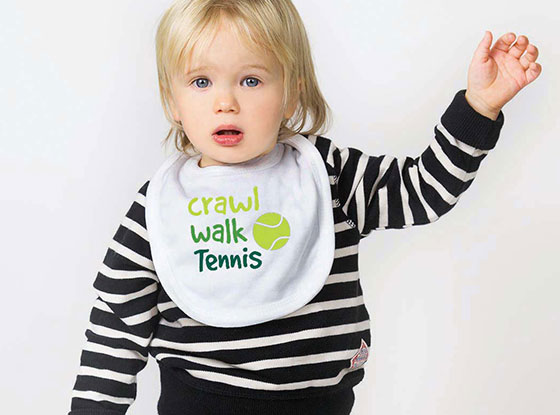 Crawl Walk Tennis Bib