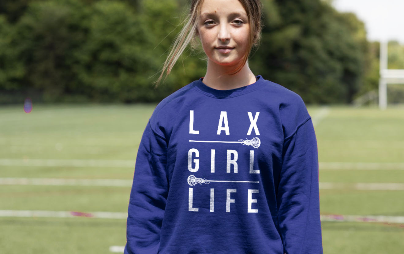 Shop Our Girls Lacrosse Crewneck Sweatshirts