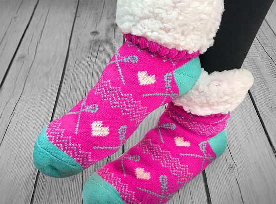 Shop Our Girls Lacrosse Slipper Socks