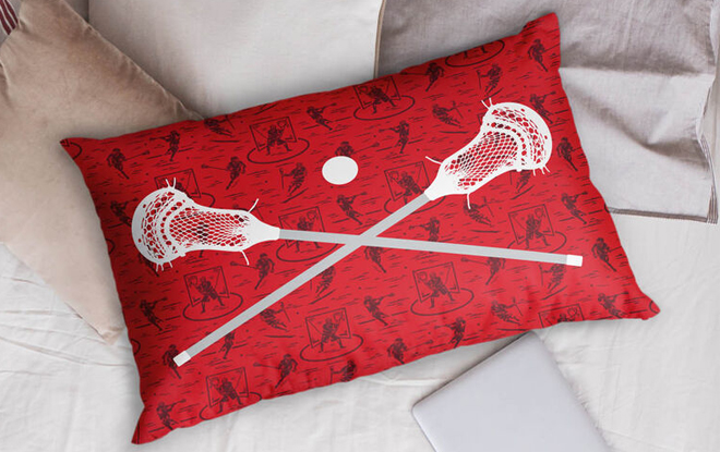 Shop Our Lacrosse Crossed Sticks Pillowcase