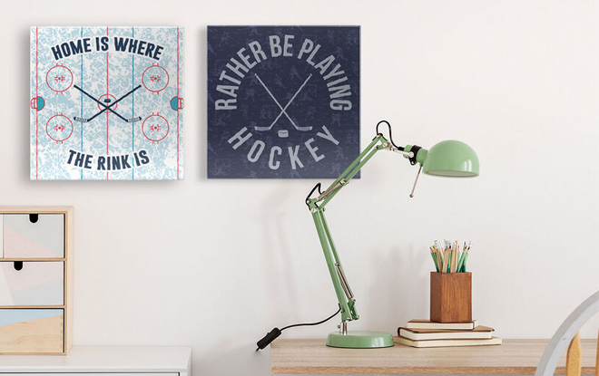 Shop our Rather Be Playing Hockey Canvas Wall Art