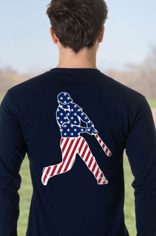 Shop Our Back Design Baseball Long Sleeve Tees