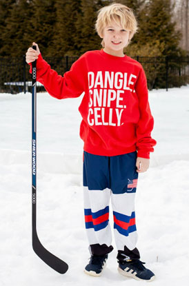 Shop Hockey Dangle Snipe Celly Crewneck Sweatshirt