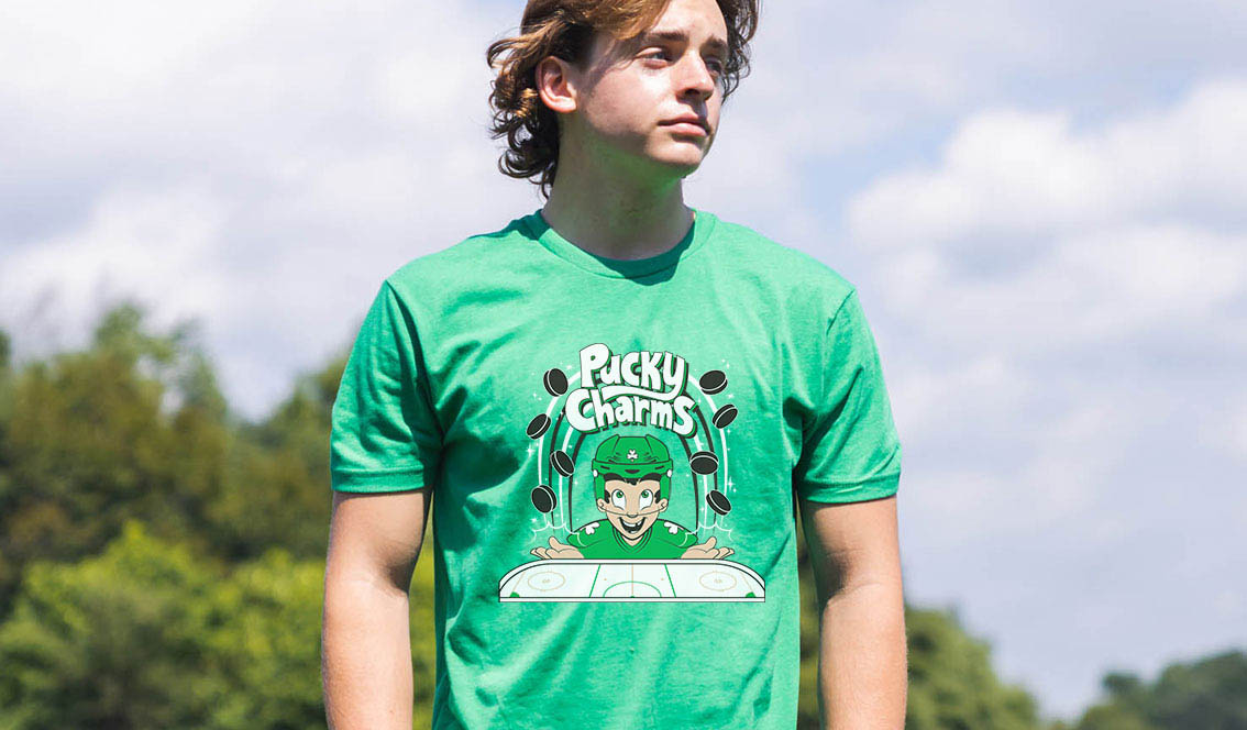 St patrick's day hockey shirt cheap