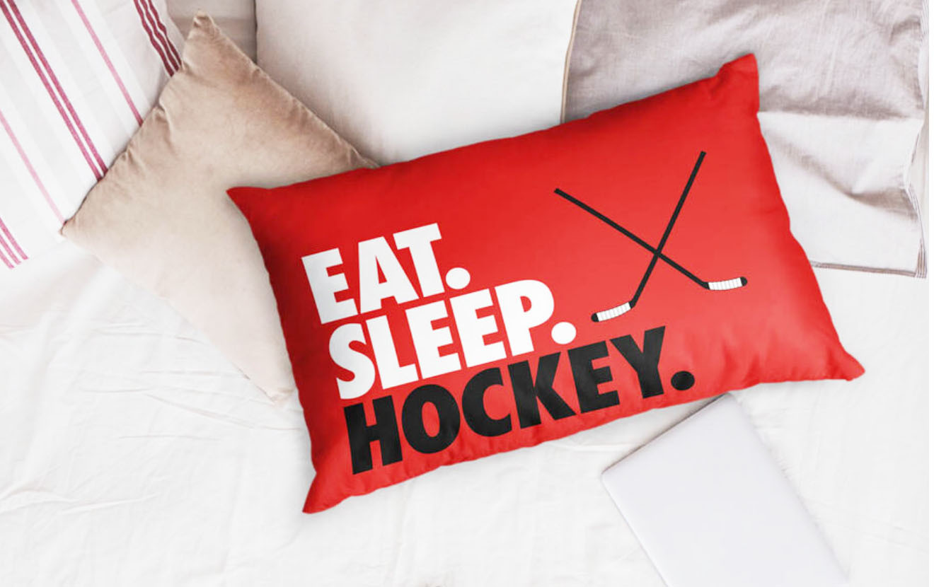 Custom Hockey Pillow Case - Standard - Graphic (Personalized)