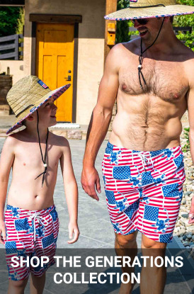Shop Father-Son Hockey Swim Trunks