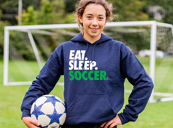 Eat Sleep Soccer Hooded Sweatshirt