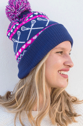 Shop Crossed Sticks Lacrosse Knit Hat