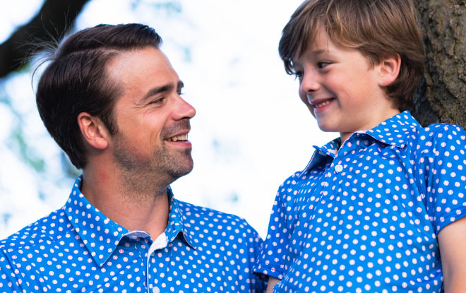HOCKEY FATHER AND SON MATCHING POLO SETS