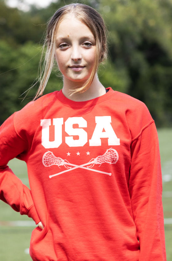 Shop Our Girls Lacrosse Crewneck Sweatshirts