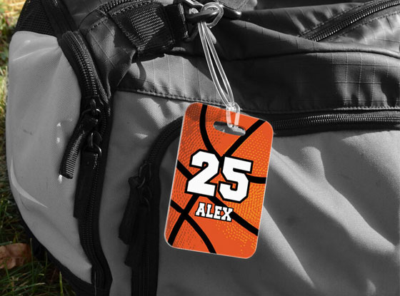 Shop Basketball Name and Number Bag Tag