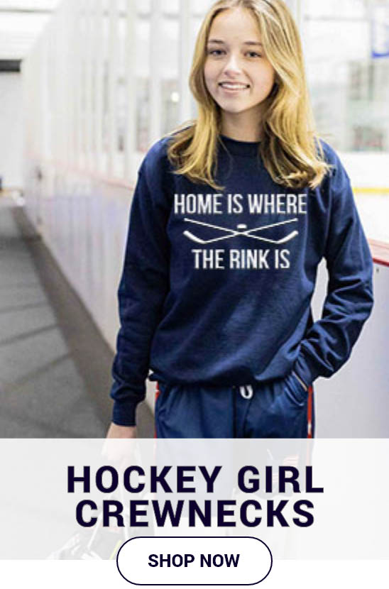 Shop Hockey Girl Crewneck Sweatshirts
