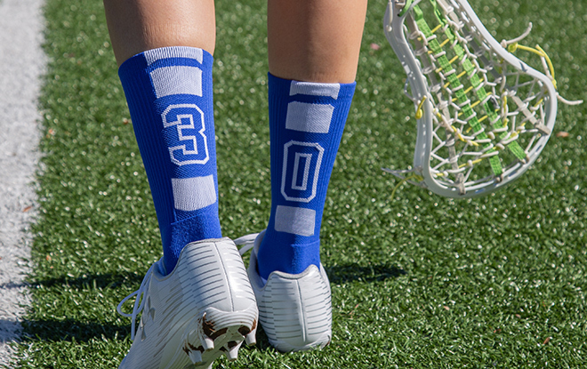 Shop Our Girls Lacrosse Team Number Socks