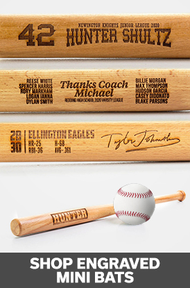 Shop Our Engraved Mini Bats